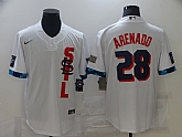 Cardinals 28 Nolan Arenado White Nike 2021 MLB All-Star Cool Base Jersey,baseball caps,new era cap wholesale,wholesale hats